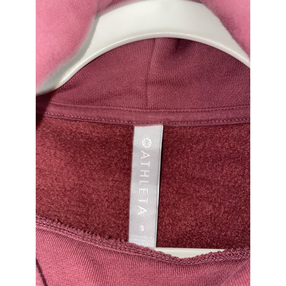Athleta 24/7 Funnel Neck Pullover Sweatshirt Size Small Maple Red - Picture 5 of 8